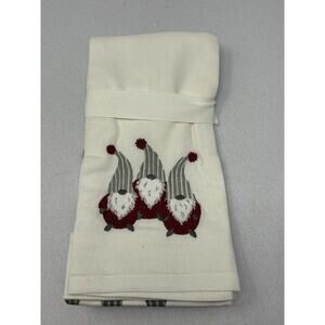 NEW Pottery Barn Gnome Guest Towels Set of 2 Christmas